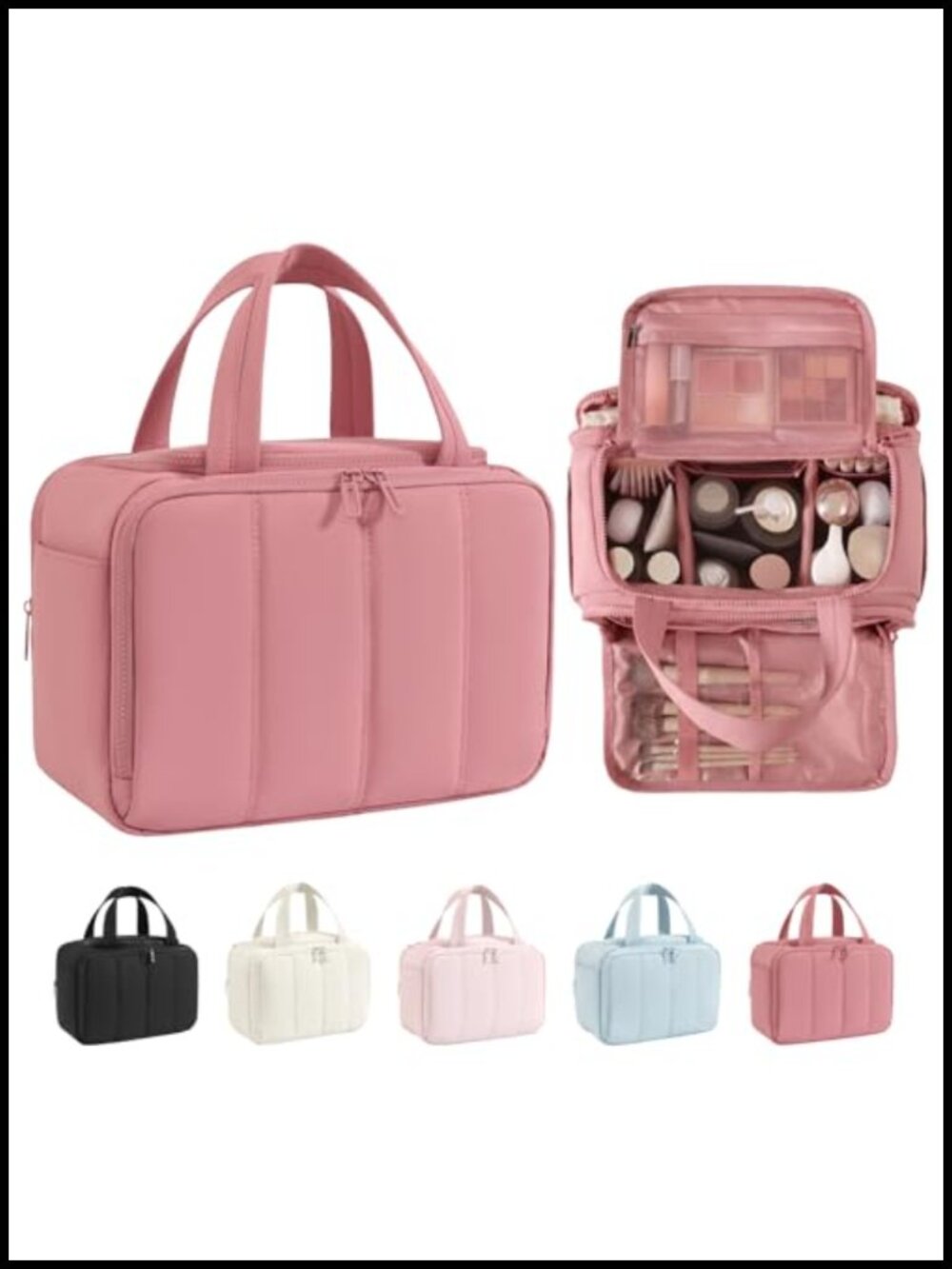 Puffy Travel Toiletry Bag Large Makeup Organizer Waterproof